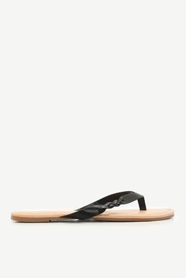 Sandales flip-flops en faux cuir