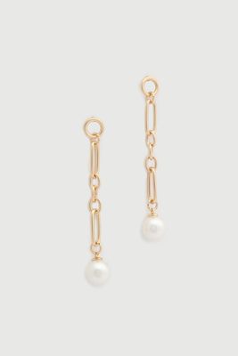 Boucles d'oreilles à perles et chaîne