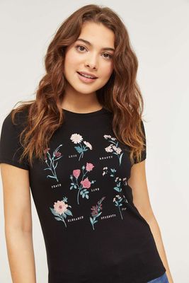 T-shirt graphique fleuri
