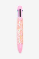 Stylo rétractable multicolore à paillettes