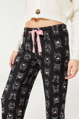 Pantalon pyjama à hibou
