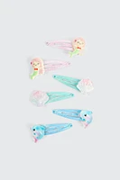 Ardene Kids 6-Pack Ocean Themed Hair Clips in Medium Blue