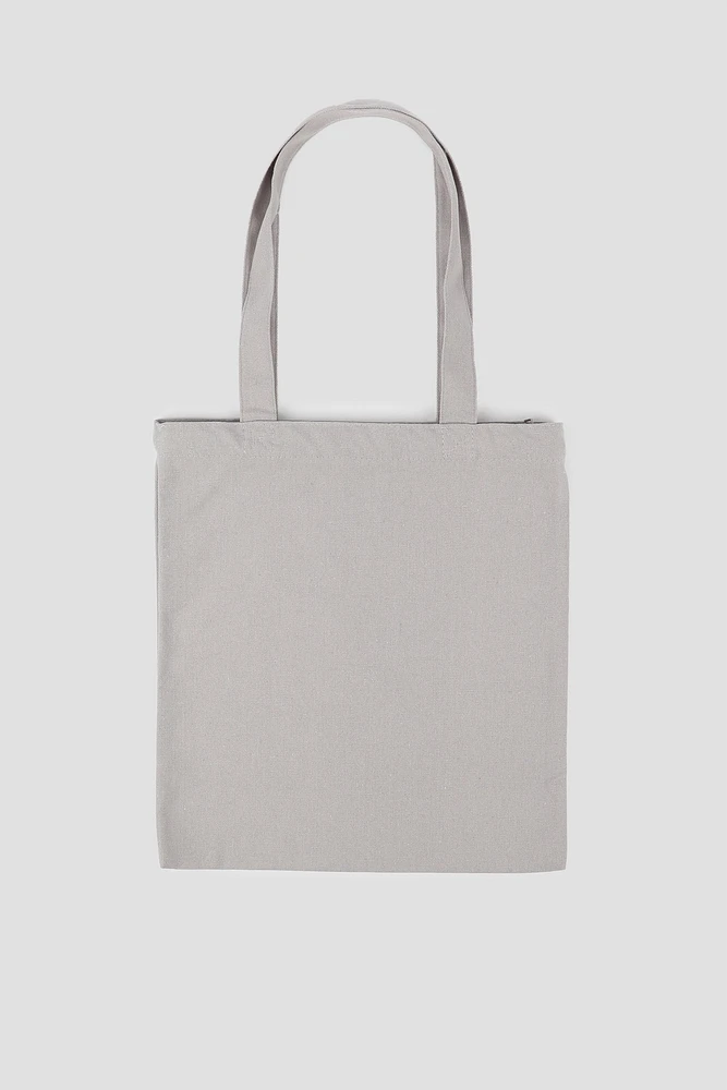 Ardene Canvas Tote Bag in Light Grey | Cotton | Eco-Conscious