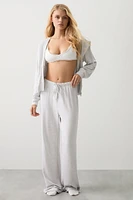 Ardene Lightweight French Terry Flare PJ Pants in Light Grey | Size | Rayon/Spandex