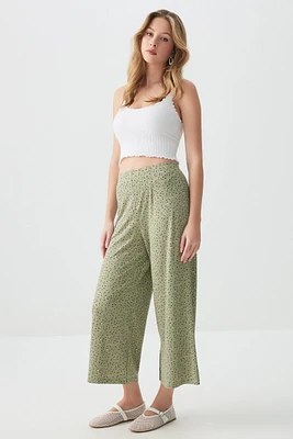 Ardene Pull On Culottes in Light Green | Size | Polyester/Spandex