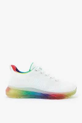 Ardene Running Shoes on Rainbow Bubble Sole | Size | Rubber