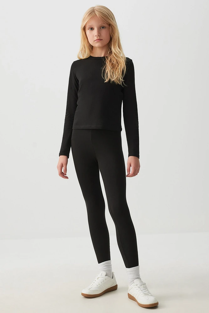 Ardene Kids Organic Cotton Leggings in | Size | Cotton/Elastane | Eco-Conscious