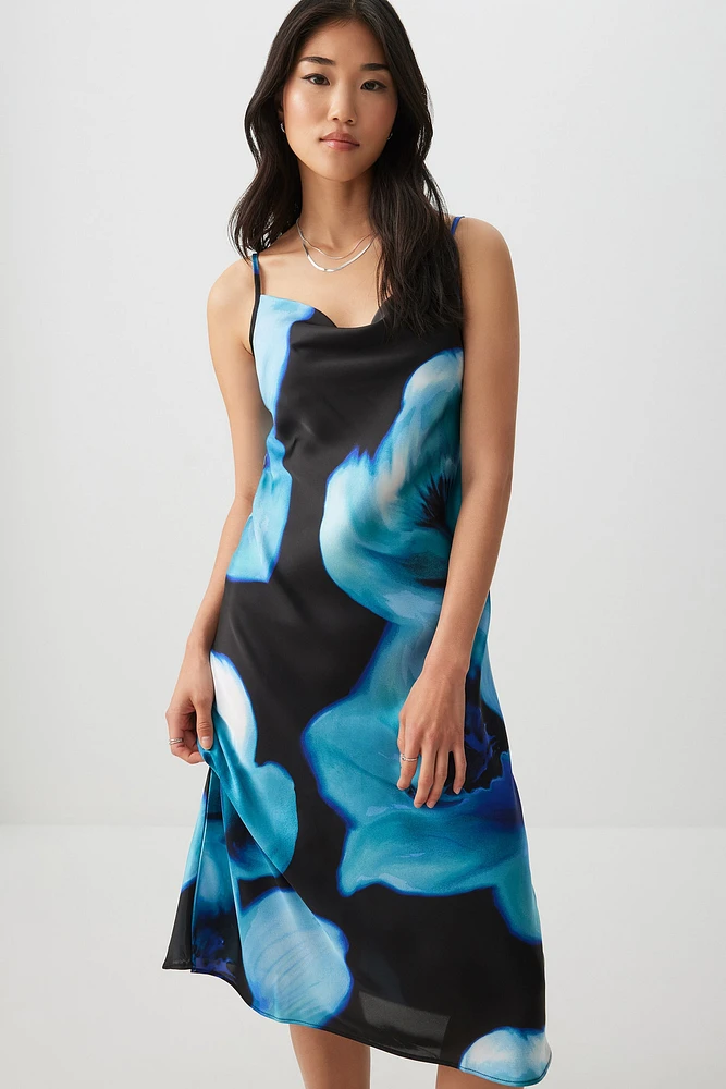 Ardene Printed Satin Slip Dress in | Size | Polyester