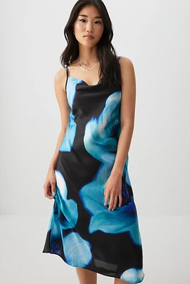Ardene Printed Satin Slip Dress in | Size | Polyester
