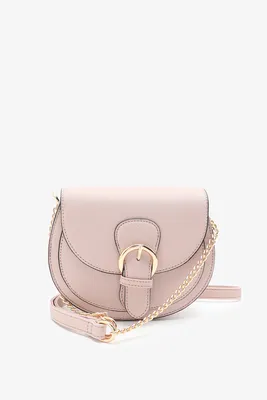 Ardene Saddle Bag in Blush | Faux Leather/Polyester