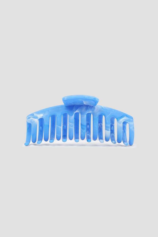 Ardene Marble Effect Hair Claw in Medium Blue