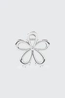 Ardene Metal Flower Hair Claws in Silver