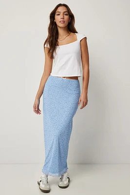 Ardene Mesh Maxi Skirt in | Size | Polyester/Spandex