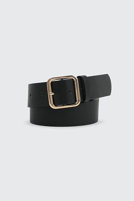 Ardene Faux Leather Belt in Gold | Size