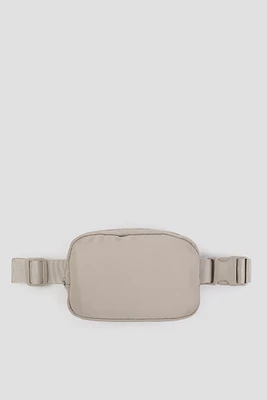 Ardene Nylon Fanny Pack in Beige | 100% Recycled Polyester/Nylon | Eco-Conscious