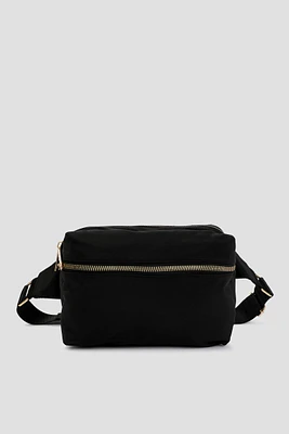 Ardene Rectangular Faux Leather Fanny Pack in Black | 100% Recycled Polyester/Faux Leather | Eco-Conscious