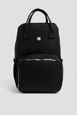 Ardene Nylon Backpack in Black | Polyester/Nylon