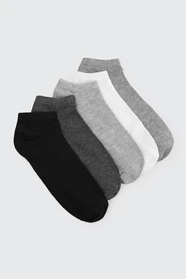 Ardene 5-Pack of Solid Ankle Socks in | Polyester/Spandex