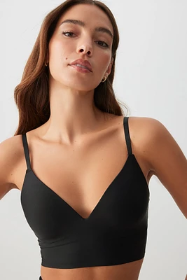 Ardene Invisible Push Up Bralette in Black | Size | Elastane/Polyamide | Microfiber