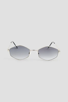 Ardene Hexagonal Sunglasses in Silver