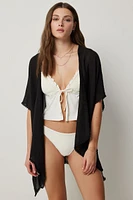 Ardene Crochet Trim Swim Cover Up in | Polyester/Viscose