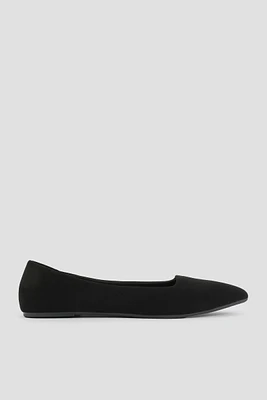 Ardene Classic Pointy Flats in | Size | Faux Leather/Faux Suede