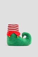 Ardene Kids Elf Boot Slippers in Green | Size | Eco-Conscious