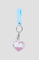 Ardene Heart Shaker Keychain in Light Pink