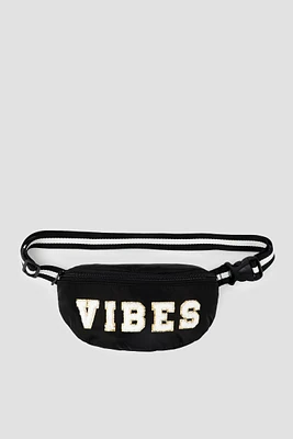 Ardene Kids VIBES Fanny Pack in Black | Nylon | Eco-Conscious