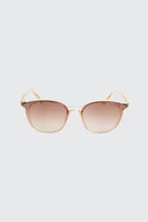 Ardene Cat Eye Sunglasses in Brown