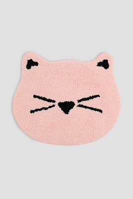 Ardene Cat Rug in Light Pink