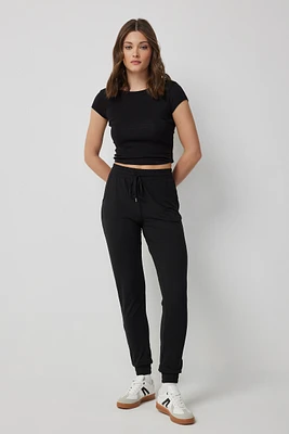 Ardene Super Soft Sweatpants in Black | Size | Polyester/Elastane | Eco-Conscious