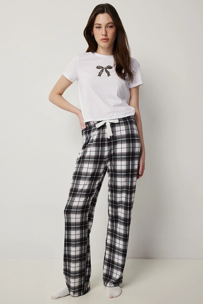 Ardene Flared PJ Pants in | Size | Polyester/Elastane | Eco-Conscious