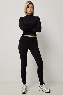 Ardene MOVE Thermal Leggings in Black | Size | Polyester/Elastane