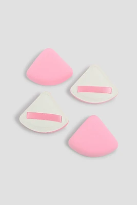 Ardene 4-Pack Triangle Powder Puffs in Light Pink