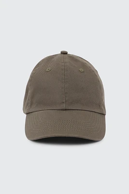 Ardene Solid Cap in Khaki | 100% Cotton