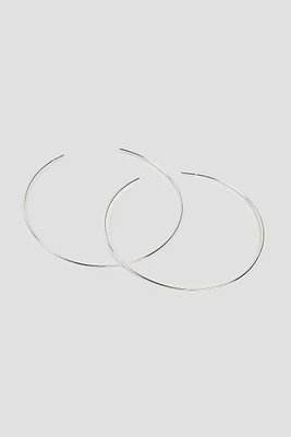 Ardene XL Hoop Earrings in Silver | Stainless Steel