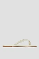 Ardene Braided Flip-Flops Sandals in | Size | Faux Leather