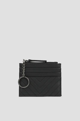 Ardene Quilted Faux Leather Cardholder in | Faux Leather/Polyester