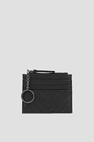 Ardene Quilted Faux Leather Cardholder in | Faux Leather/Polyester