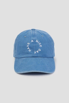 Ardene Have A Nice Day Cap in Blue