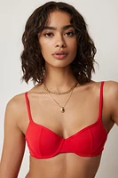 Ardene Molded Cup Bikini Top in Red | Size | Polyester/Nylon/Spandex | Microfiber