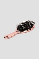 Ardene Metallic Paddle Hairbrush in Medium Pink