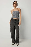 Ardene Mid Rise Baggy Cargo Jeans in | Size | 100% Cotton