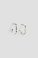 Ardene Twisted Hoop Earrings in Silver | Stainless Steel