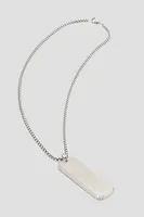 Ardene Man Stainless Steel Tag Chain Necklace For Men in Silver
