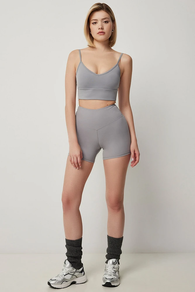 Ardene 5" Biker Shorts in Grey | Size | Nylon/Elastane | Eco-Conscious