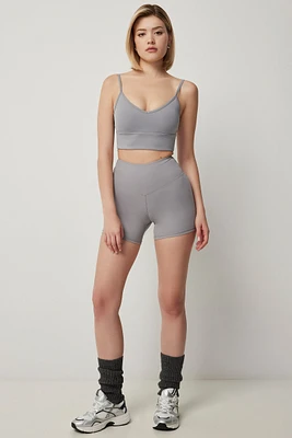 Ardene 5" Biker Shorts in Grey | Size | Nylon/Elastane | Eco-Conscious
