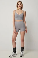 Ardene 5" Biker Shorts in Grey | Size | Nylon/Elastane | Eco-Conscious