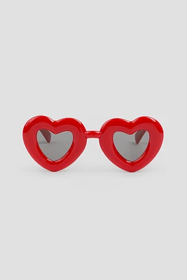 Ardene Balloon Heart Shaped Sunglasses in